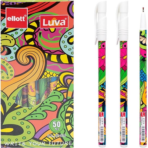 Ручка масляная "Luva" 0,7мм, синяя "Ellott"