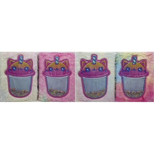 Блокнот хутряна обкладинка А5 "Сипкі кульки-Котик" 80арк., клітинка