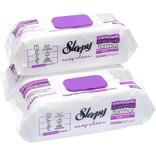 Влажные салфетки для уборки Easy Clean Orchid 100шт. фиолетовый клапан ТМ SLEEPY 