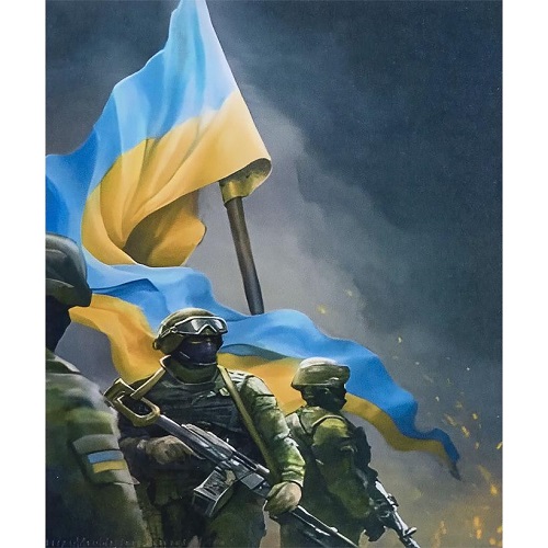 Алмазна живопис 40*50 "ЗСУ" у картонній коробці