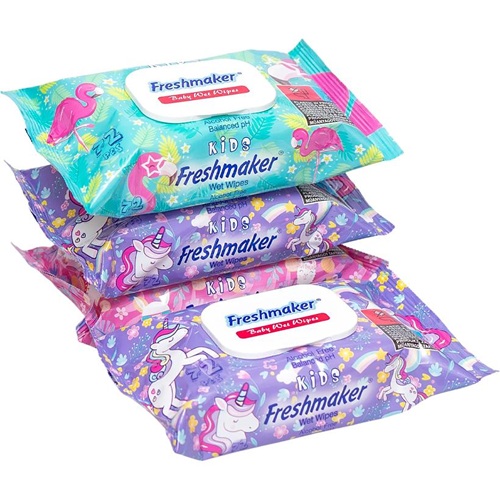 Вологі серветки "Freshmaker" KIDS 72шт КЛАПАН