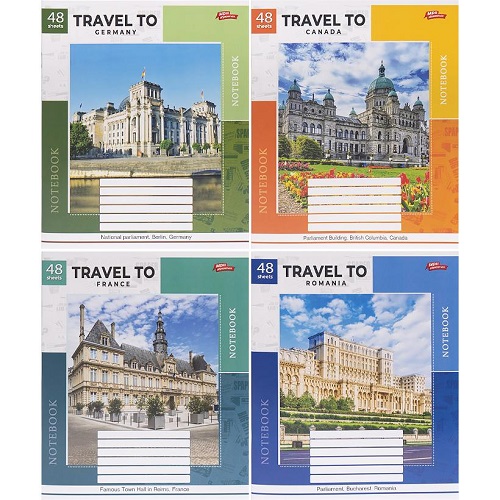 Зошит 48л клітинка "Travel To...." "Мрії здійснюються"