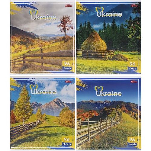 Зошит 96л клітинка "Ukraine" "Мрії здійснюються"
