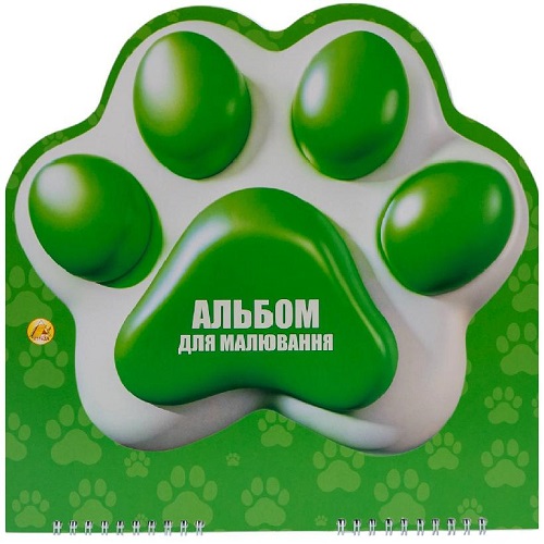 Альбом фигурный ЛАПКА 24 листа, 120(100)г/м² спираль, обл. 325г/м² ТМ Тетрада