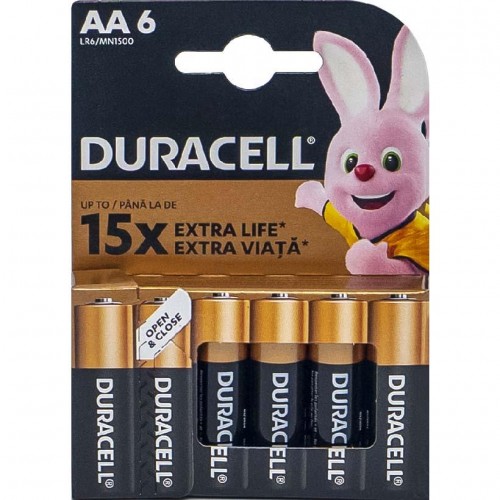 Батарейка Duracell LR-06 АА по 6 штук на блістері