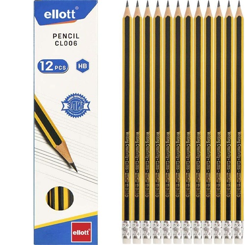 Карандаш простой с резинкой НВ Ellott 