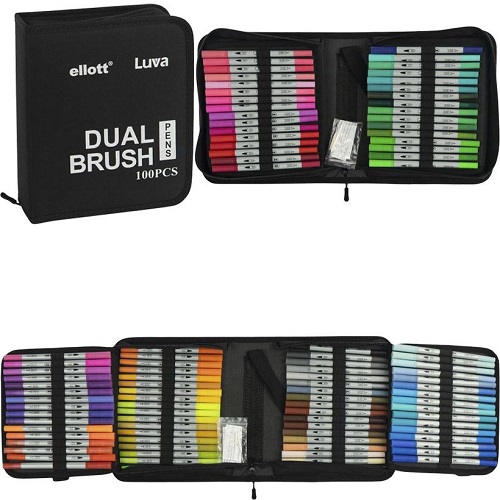 Художні двосторонні маркери Dual Brush 100 штук Cello