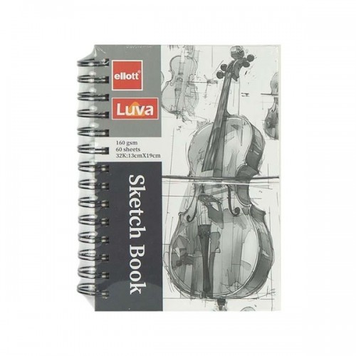 Альбом для ескізів А6 60аркушів, 160 г/м² Sketch Book на спіралі