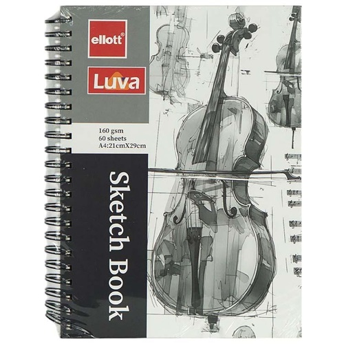 Альбом для ескізів А4 60аркушів, 160 г/м² Sketch Book на спіралі
