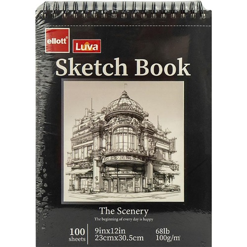Альбом для ескізів А4 100аркушів, 100 г/м² Sketch Book верхня спіраль