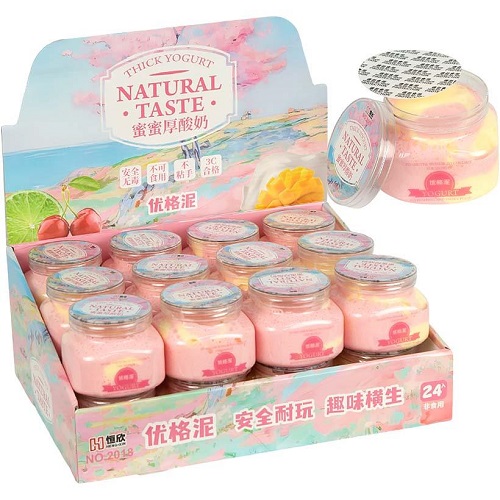 Іграшка-антистрес-слайм Yogurt 150г у баночці