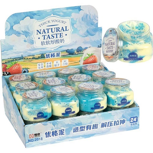 Іграшка-антистрес-слайм Yogurt 150г у баночці