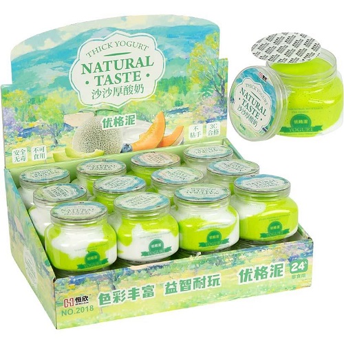 Іграшка-антистрес-слайм Yogurt - Диня 150г у баночці