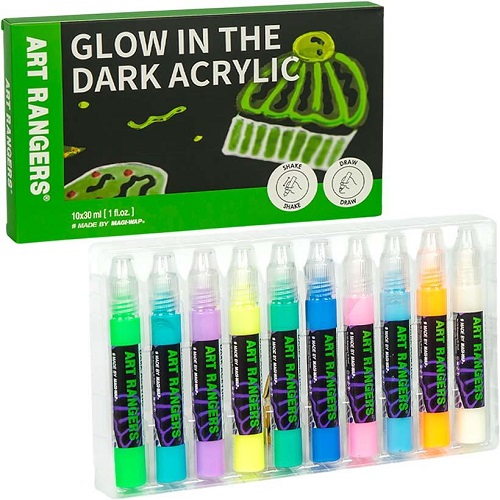 Фарби Люмінесцентні акрилові "Acryliс Glow in the Dark" 10 кольорів*30мл