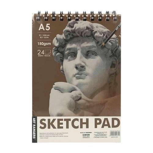 Альбом для ескізів А5 24аркуши, 160 г/м² Sketch Pad, спіраль зверху