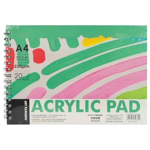Альбом для эскизов А4 20 листов, 230 г/м² Acrylic Pad, боковая спираль