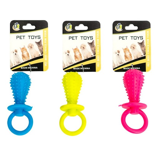 Игрушка резиновая "Соска с шипами и колокольчиком" для домашних питомцев 10*3,5см