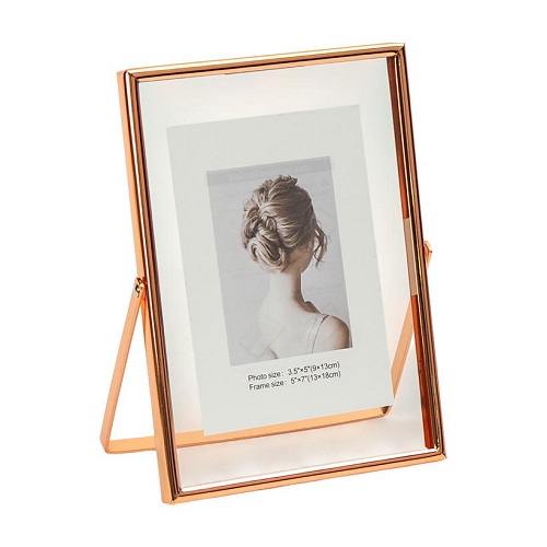 Фоторамка металлическая 13*18см Rose Gold 
