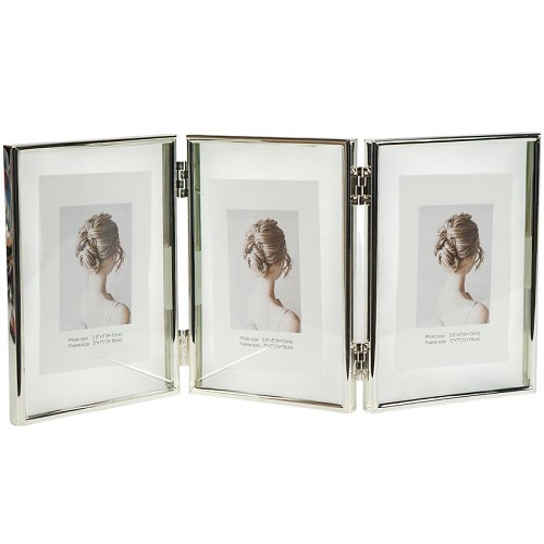 Фоторамка металлическая на 3 фото 13*18см Silver