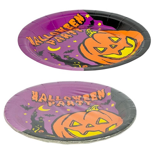 Набор бумажных тарелок "Halloween" ⌀23см, 10 штук