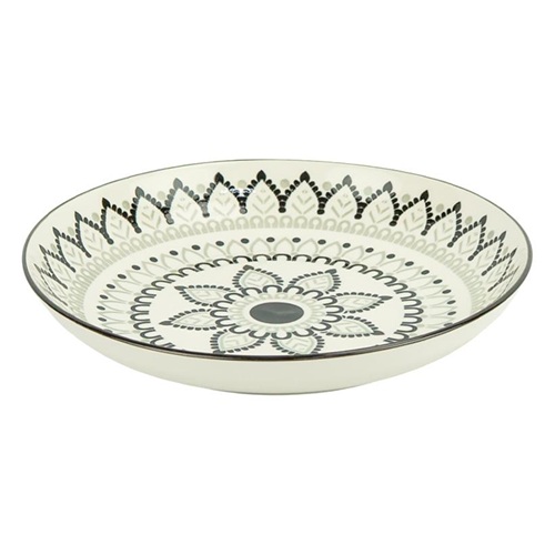 Тарелка глубокая керамическая с узором ⌀18*5см, 300мл