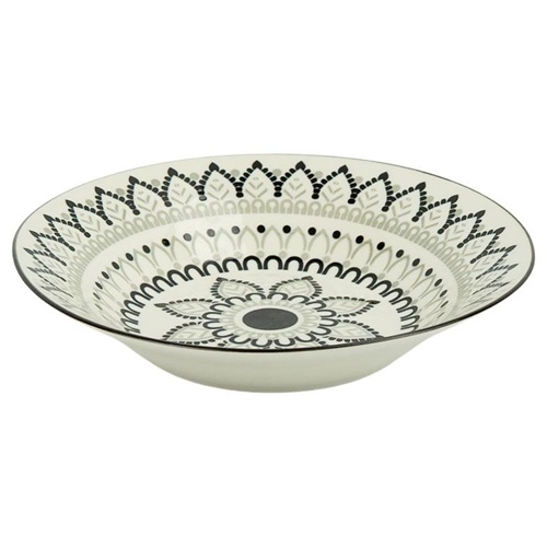 Тарелка суповая керамическая с узором  ⌀20*6см, 500мл