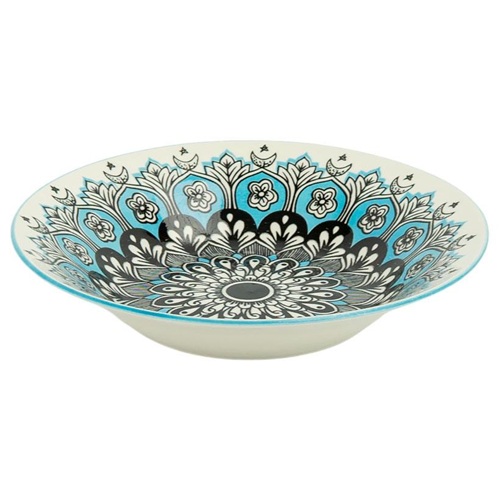 Тарелка суповая керамическая с узором  ⌀20*6см, 500мл