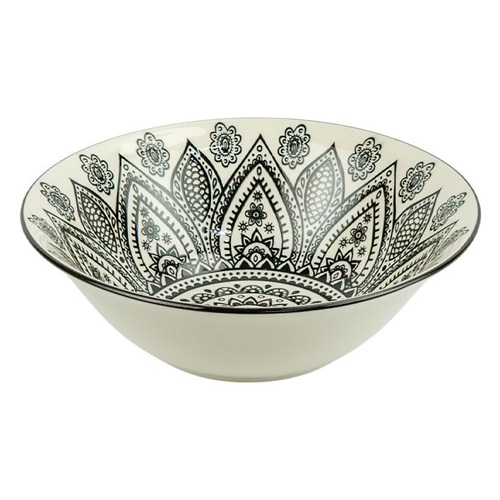 Тарелка керамическая с узором ⌀17*7,5см, 500мл