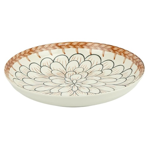 Тарілка керамічна з візерунком ⌀20,5*5,5см, 500мл