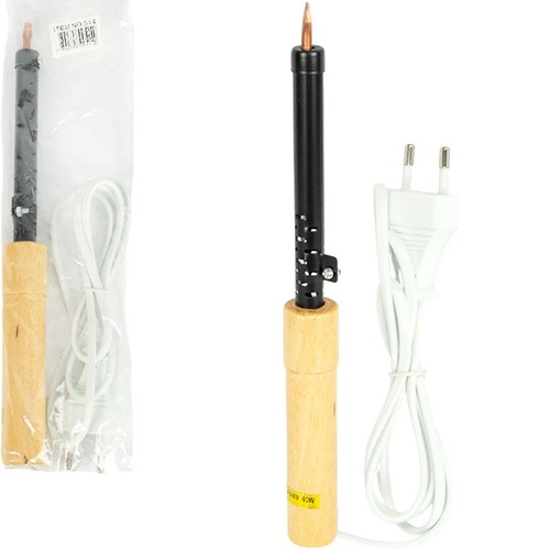 Паяльник електричний 60Вт із дерев'яною ручкою