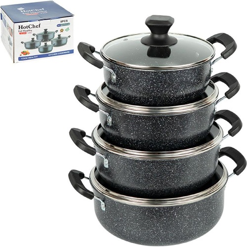 Набор кастрюль с антипригарным покрытием 4шт 2/2,5/3/4л с крышками Ø20/22/24/26см