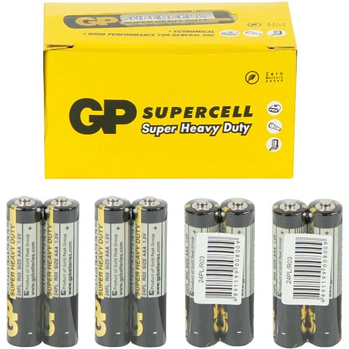 Батарейка GP SUPERCELL 24PL-S2 солевая R03, AAA