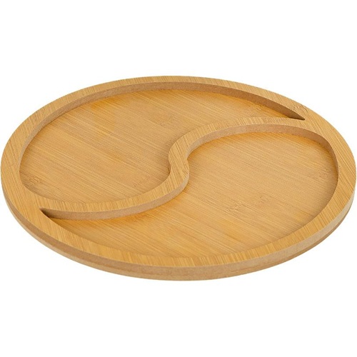 Мінажниця для закусок Ø29см на 2 секції "Інь-ян", бамбук