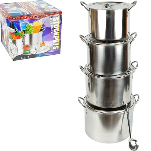 Набір металевих каструль 4шт Ø23/25/28/30см