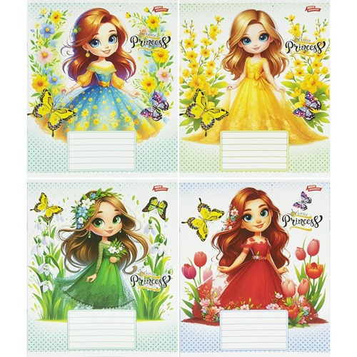 Тетрадь 12л клетка "Princess" "Мечты сбываются"