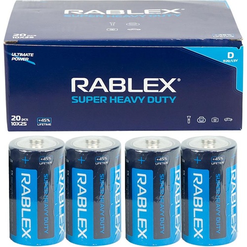 Батарейка RABLEX R20 1.5V сольова