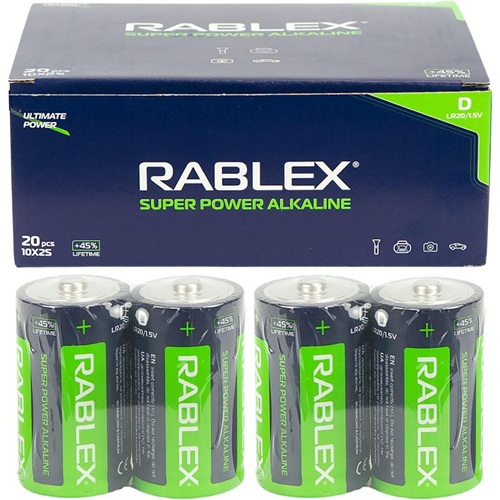 Батарейка RABLEX LR20 1.5V лужна