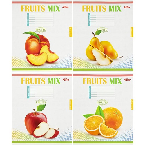 Зошит 12л коса з доп.лінією "Фрукти" "Мрії здійснюються"