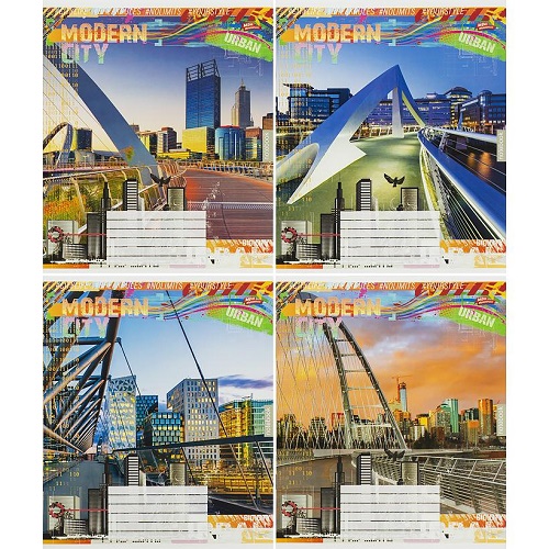 Тетрадь 18л клетка "Modern City" "Мрii збуваються" 