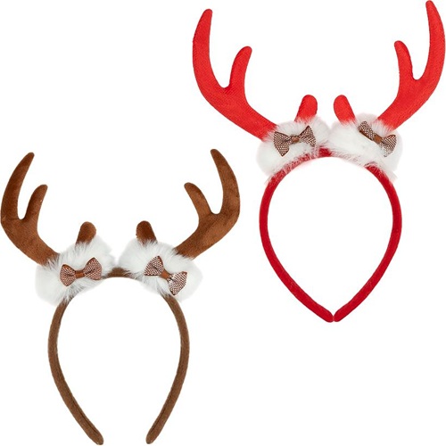 Ободок новорічний "Оленя з бантиком"