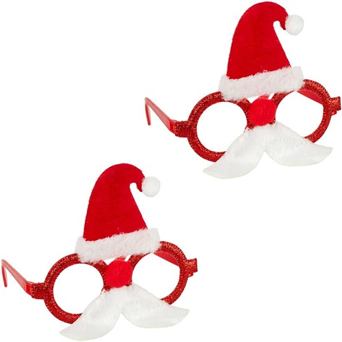 Очки новогодние "Усатый Санта"