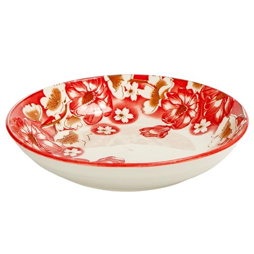 Тарелка керамическая с узором  ⌀20,5*5,5см, 500мл