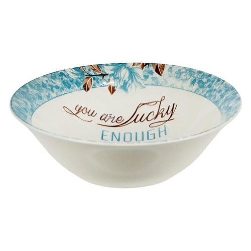 Тарелка глубокая керамическая с узором  ⌀17,5*7,5см, 500мл