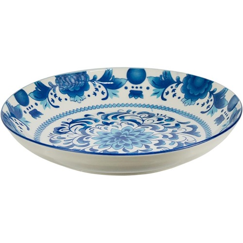 Тарелка керамическая с узором  ⌀20,5*5,5см, 500мл