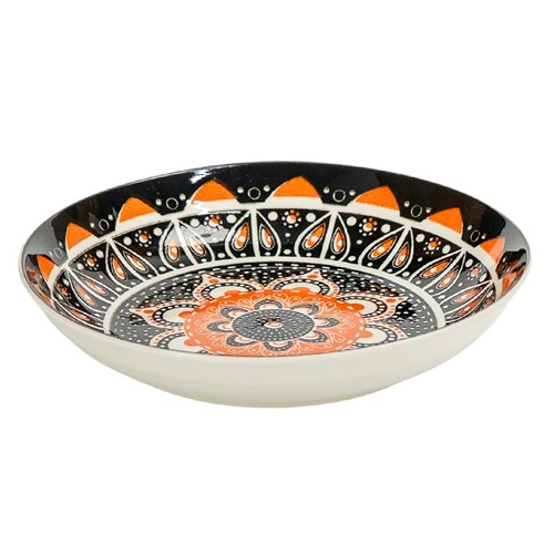 Тарелка керамическая с узором  ⌀18*5см, 300мл