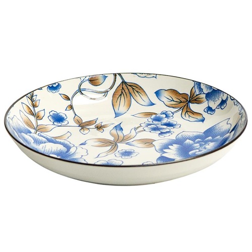 Тарелка керамическая с узором  ⌀20,5*5,5см, 500мл