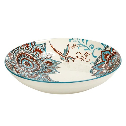 Тарелка керамическая с узором ⌀18*5см, 300мл