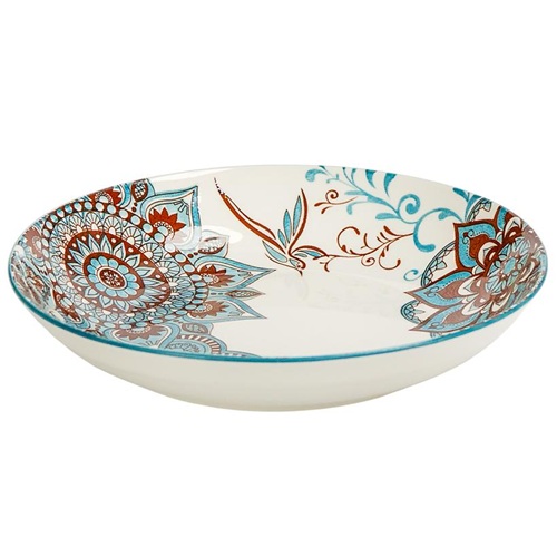 Тарелка керамическая с узором  ⌀20,5*5,5см, 500мл