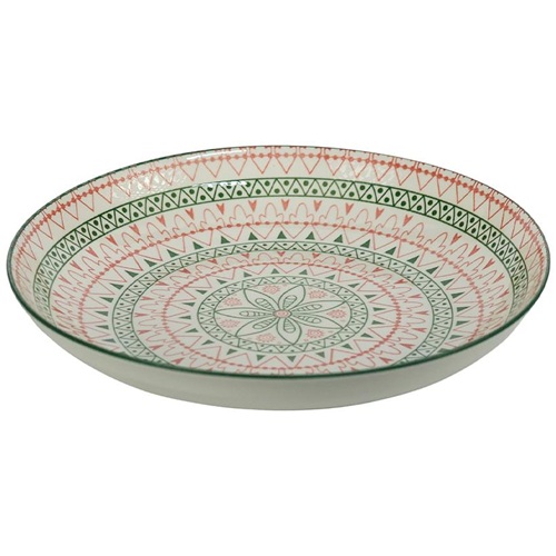 Тарілка керамічна з візерунком ⌀20,5*5,5см, 500мл
