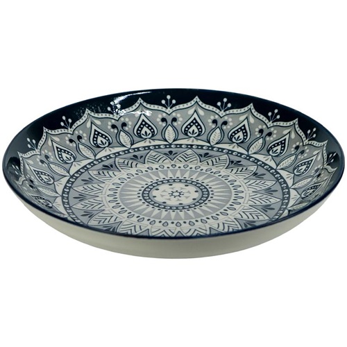 Тарілка керамічна з візерунком ⌀20,5*5,5см, 500мл